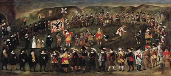 Mitglieder der Bruderschaft von St. Barbara von Dünkirchen im Jahr 1633
